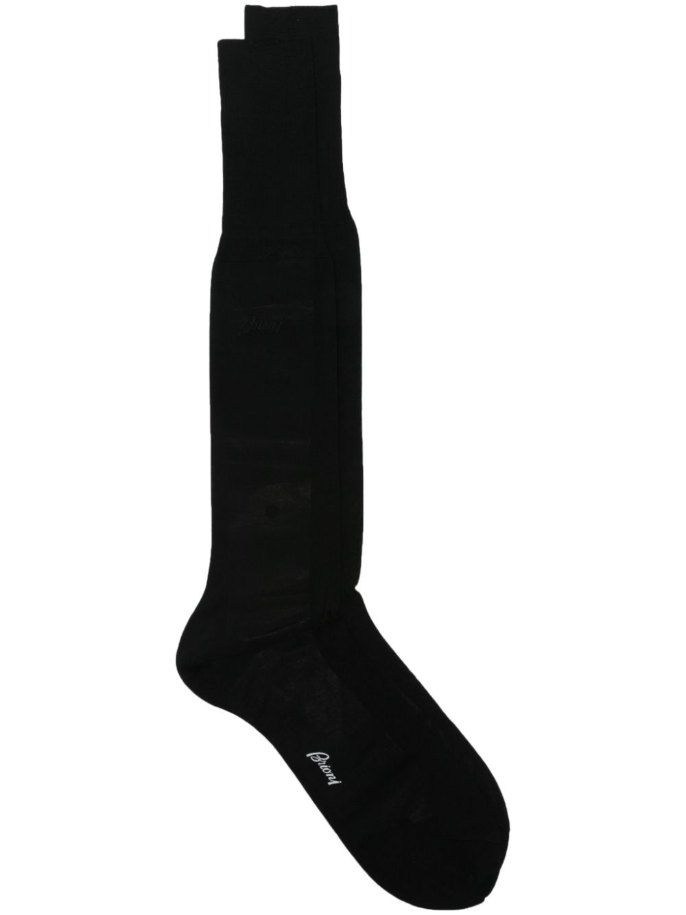 Logo-embroidered socks - Black