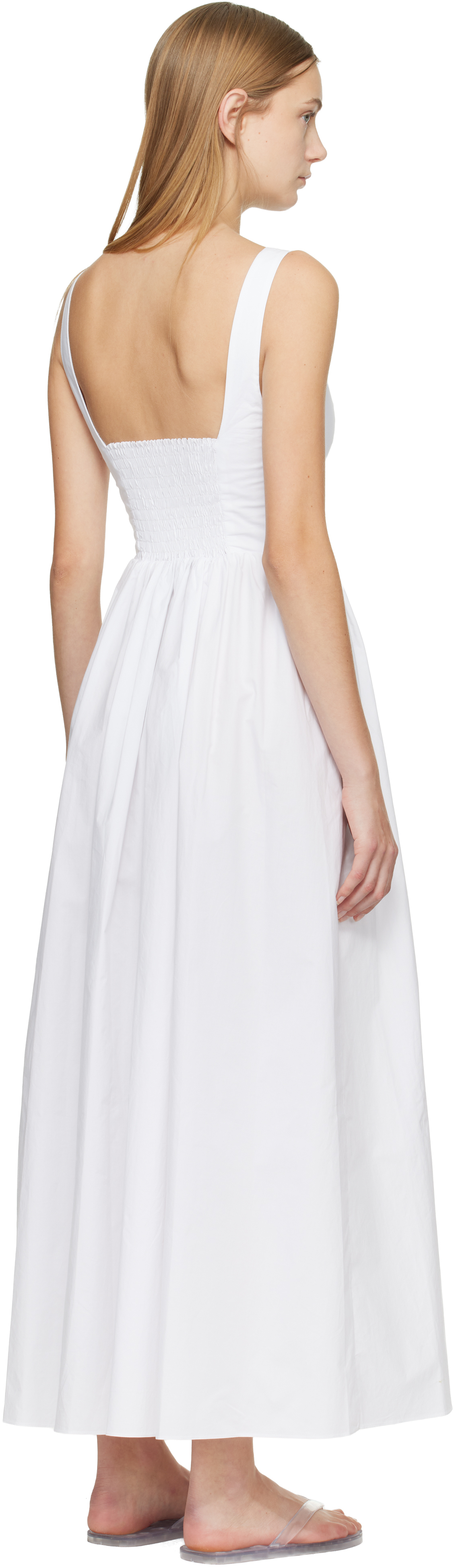 White Bralette Midi Dress