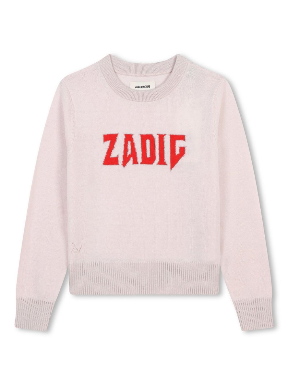 Intarsia logo jumper - Pink
