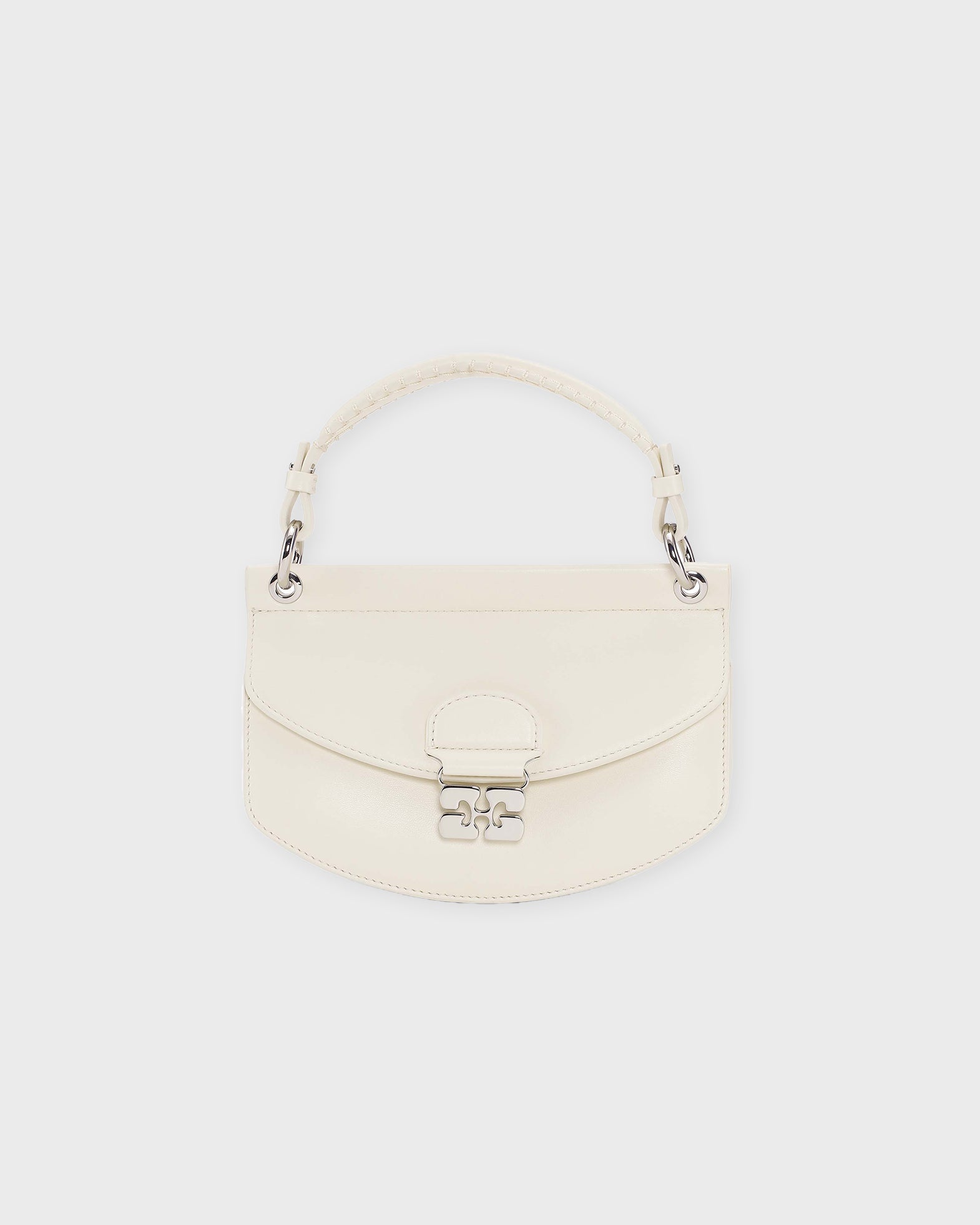 Ganni Bag Apo-G Mini Top Handle Egret ONESIZE