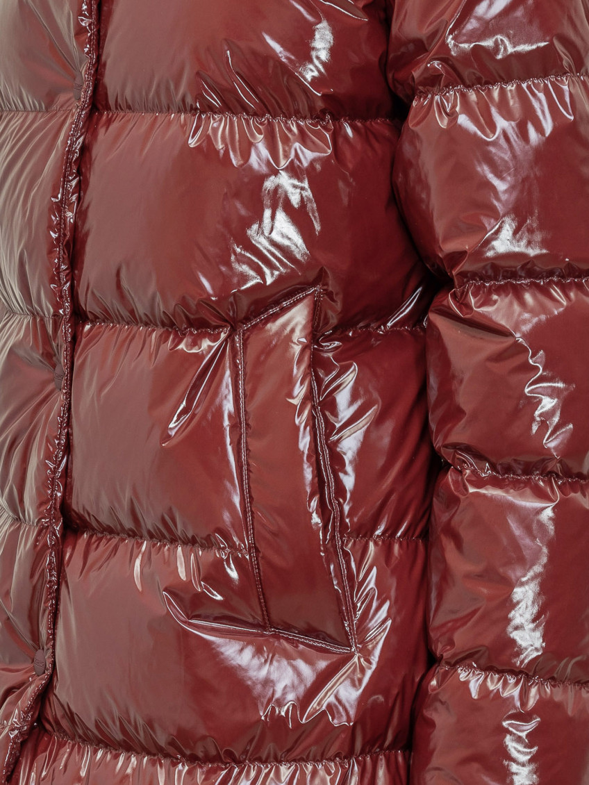 Red Quilted Hood Jacket