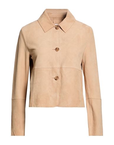 Woman Jacket Beige Size 12 Leather