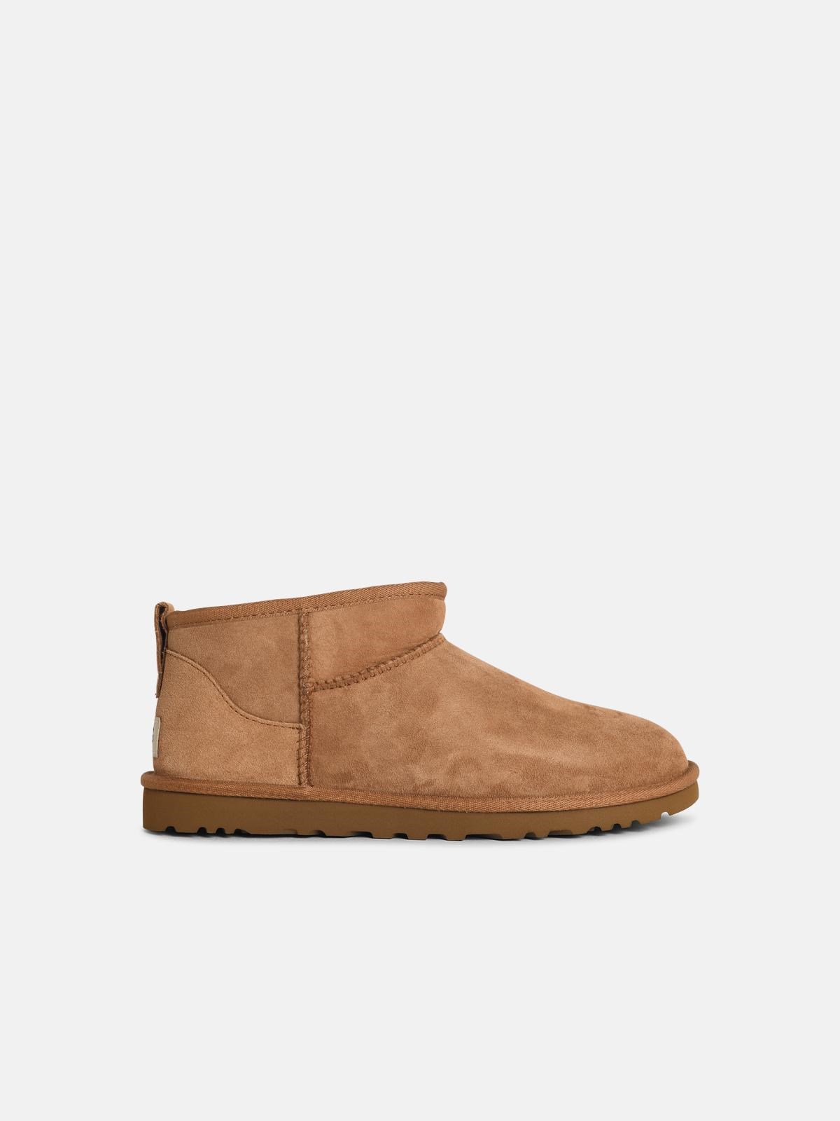 'Classic Ultra Mini' Chestnut Suede Boots