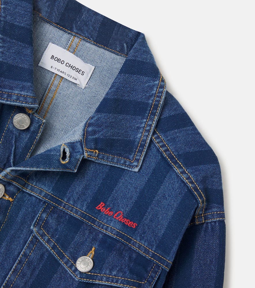 Striped denim jacket