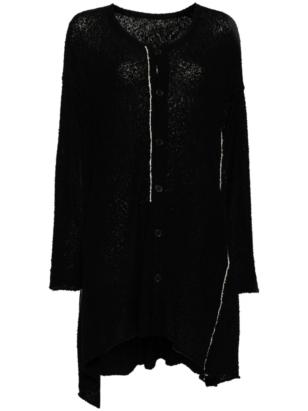 Asymmetric knitted dress - Black