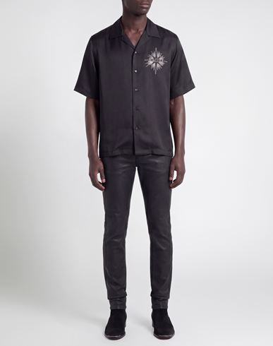 Man Shirt Black Size M Silk