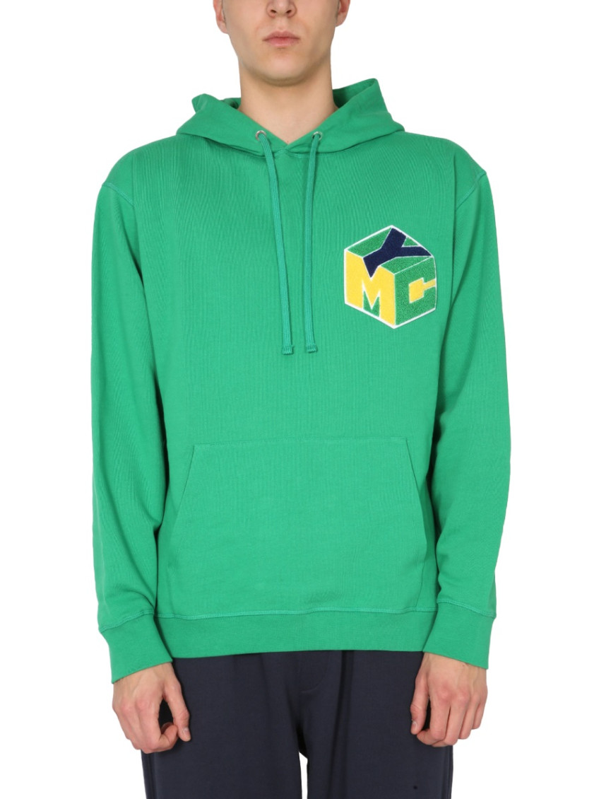 Green Graphic Hood Sweatshirts