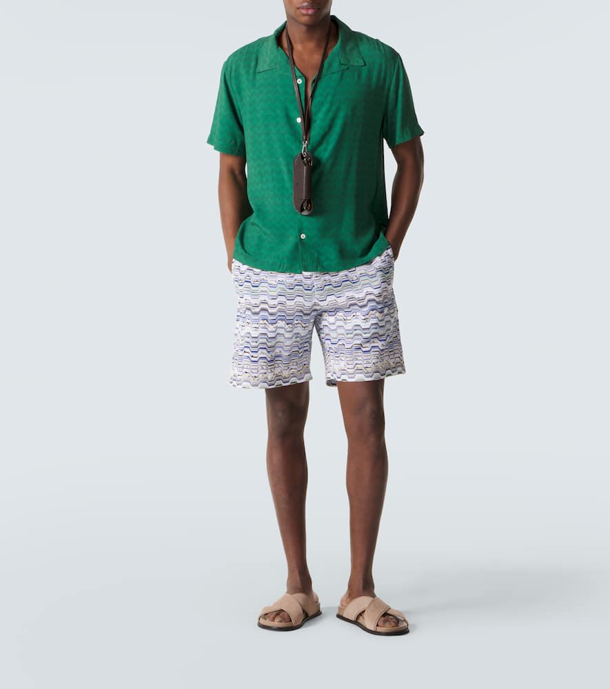 Zigzag cotton shorts
