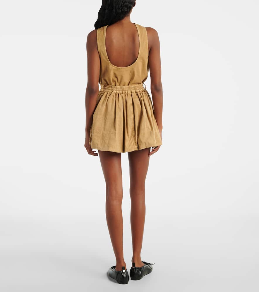 Cotton-blend miniskirt
