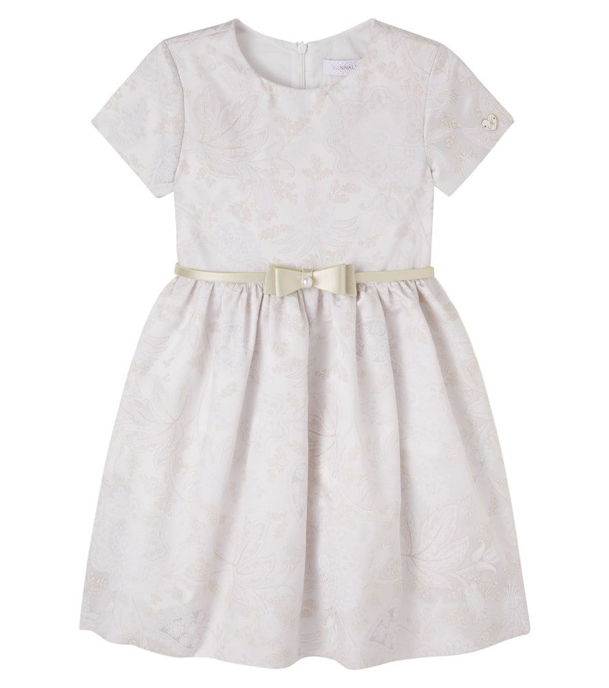 Bow-detail floral dress