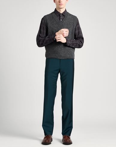 Man Pants Dark green Size 38 Virgin Wool, Mohair wool