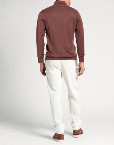 Man Turtleneck Chocolate brown Size XXL Viscose, Nylon