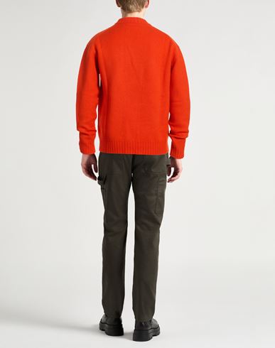 Man Sweater Tomato red Size 36 Wool