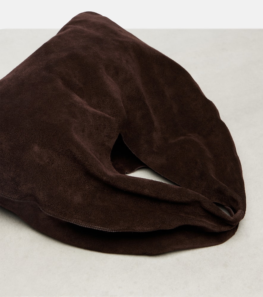 The Row Bindle Small suede tote bag
