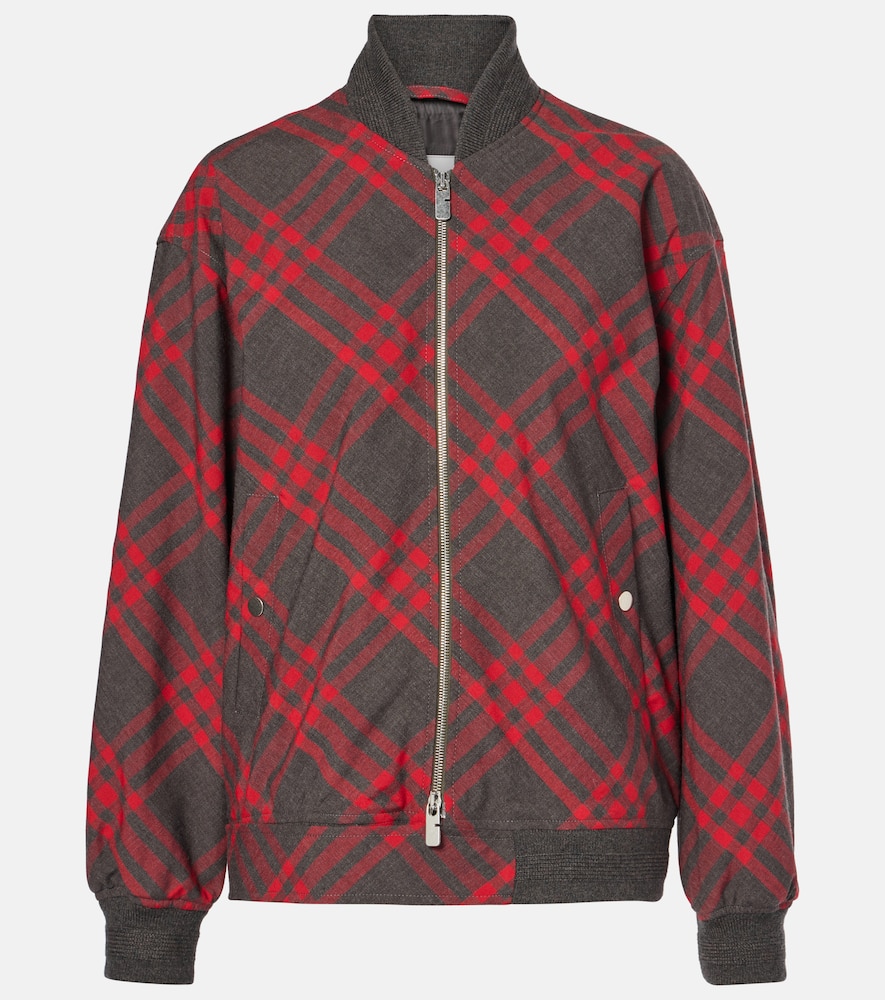 Check bomber jacket