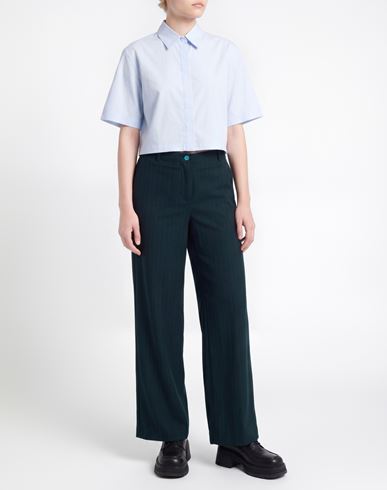 Woman Pants Green Size 2 Viscose, Polyester, Wool, Elastane
