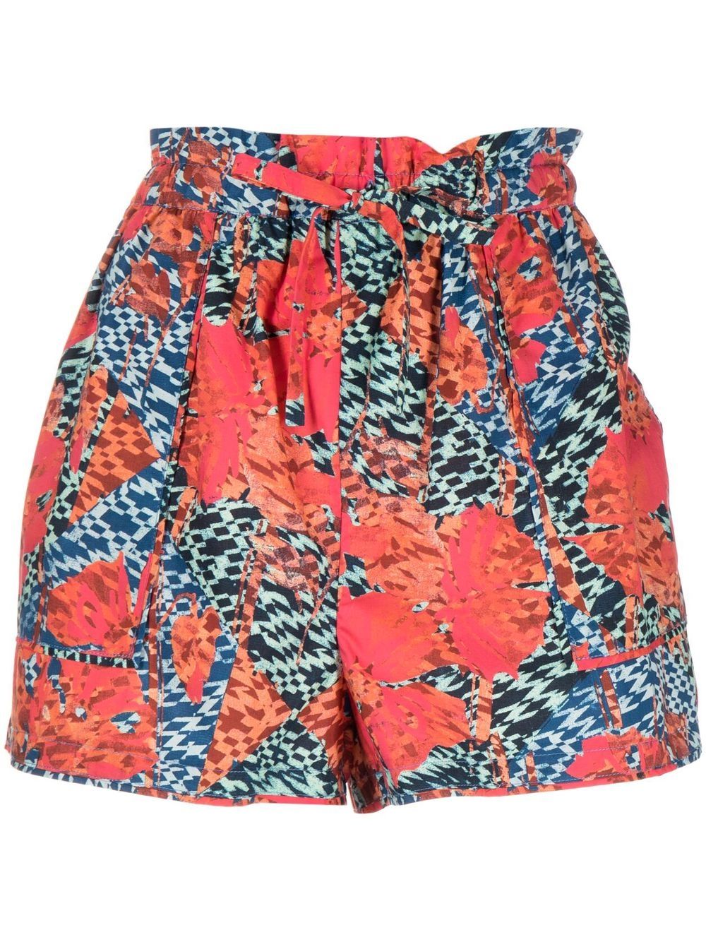 Edlyn high-waist mini shorts - Red