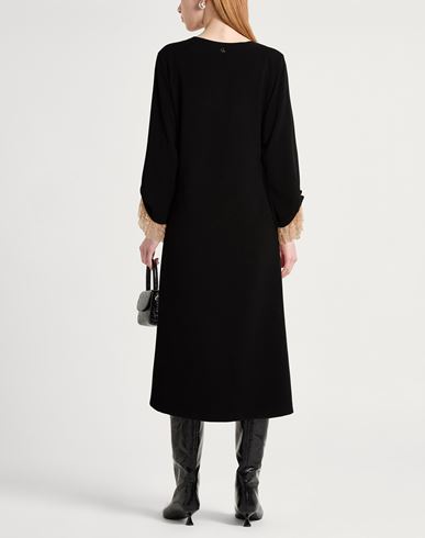 Woman Midi dress Black Size S Polyester, Viscose, Elastane