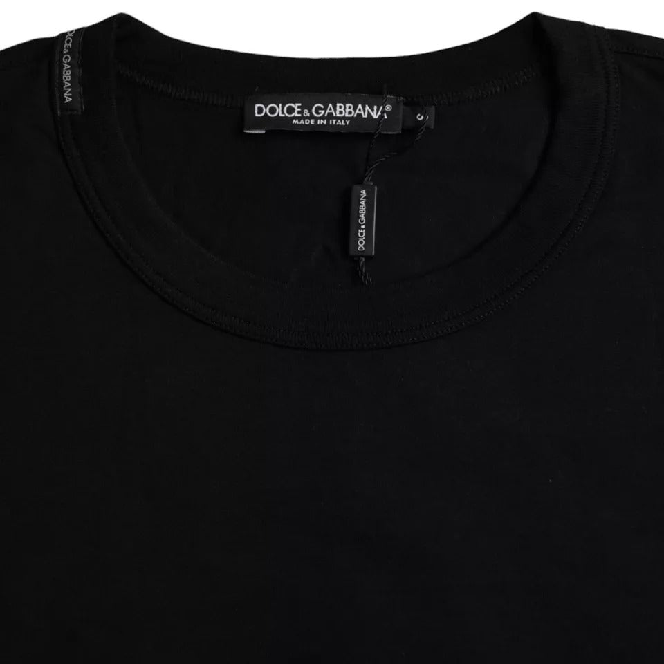 Logo-Embossed Cotton T-Shirt — Black