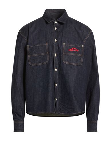 Man Denim outerwear Blue Size 32 Cotton