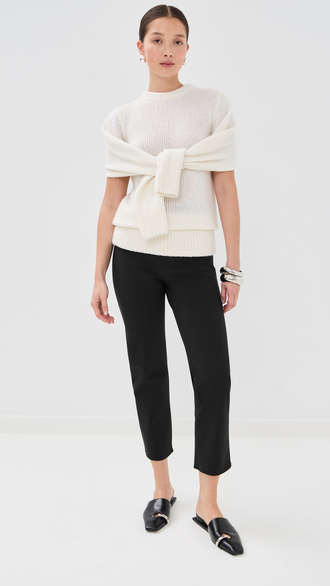 Cigarette Scruba Trousers Black