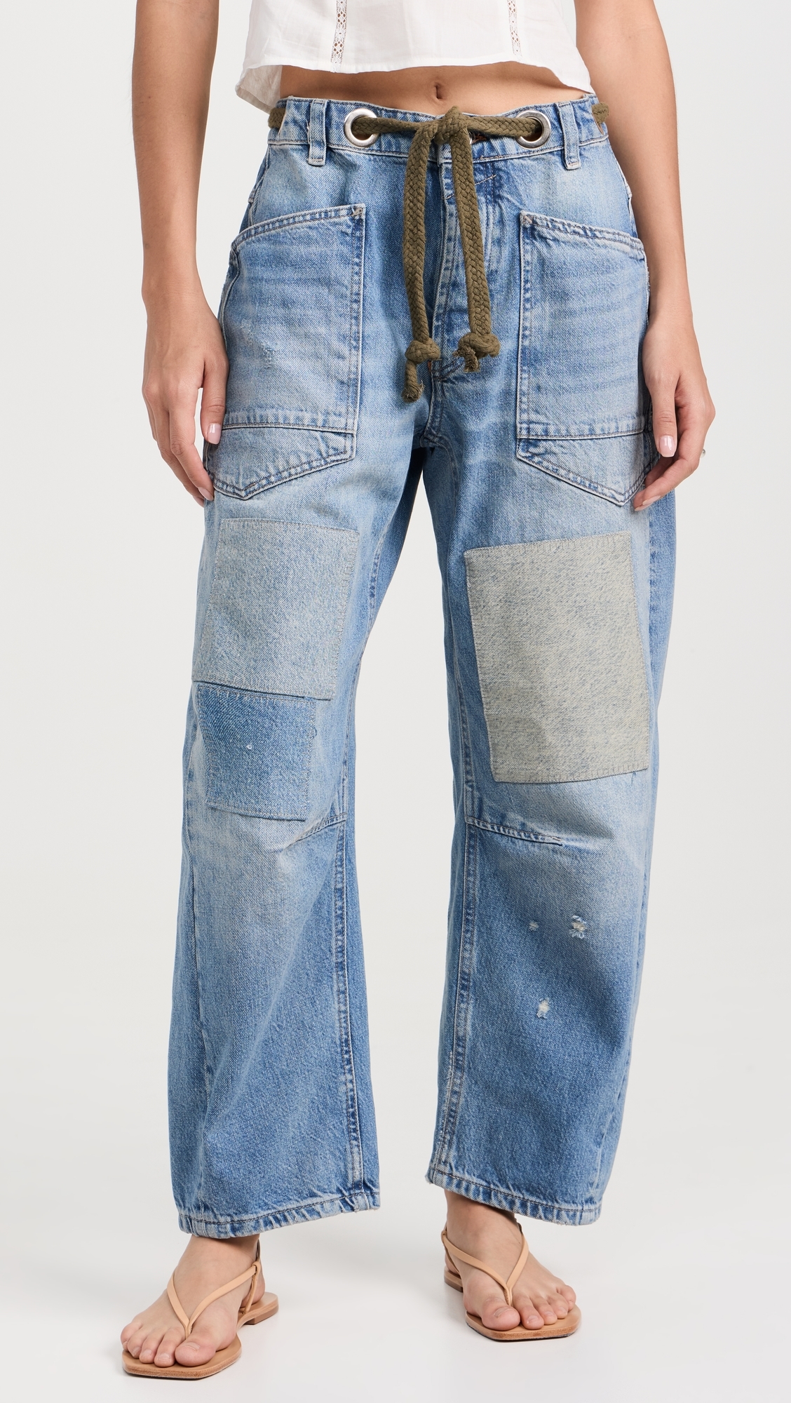 Moxie Pull-On Barrel Jeans Truest Blue