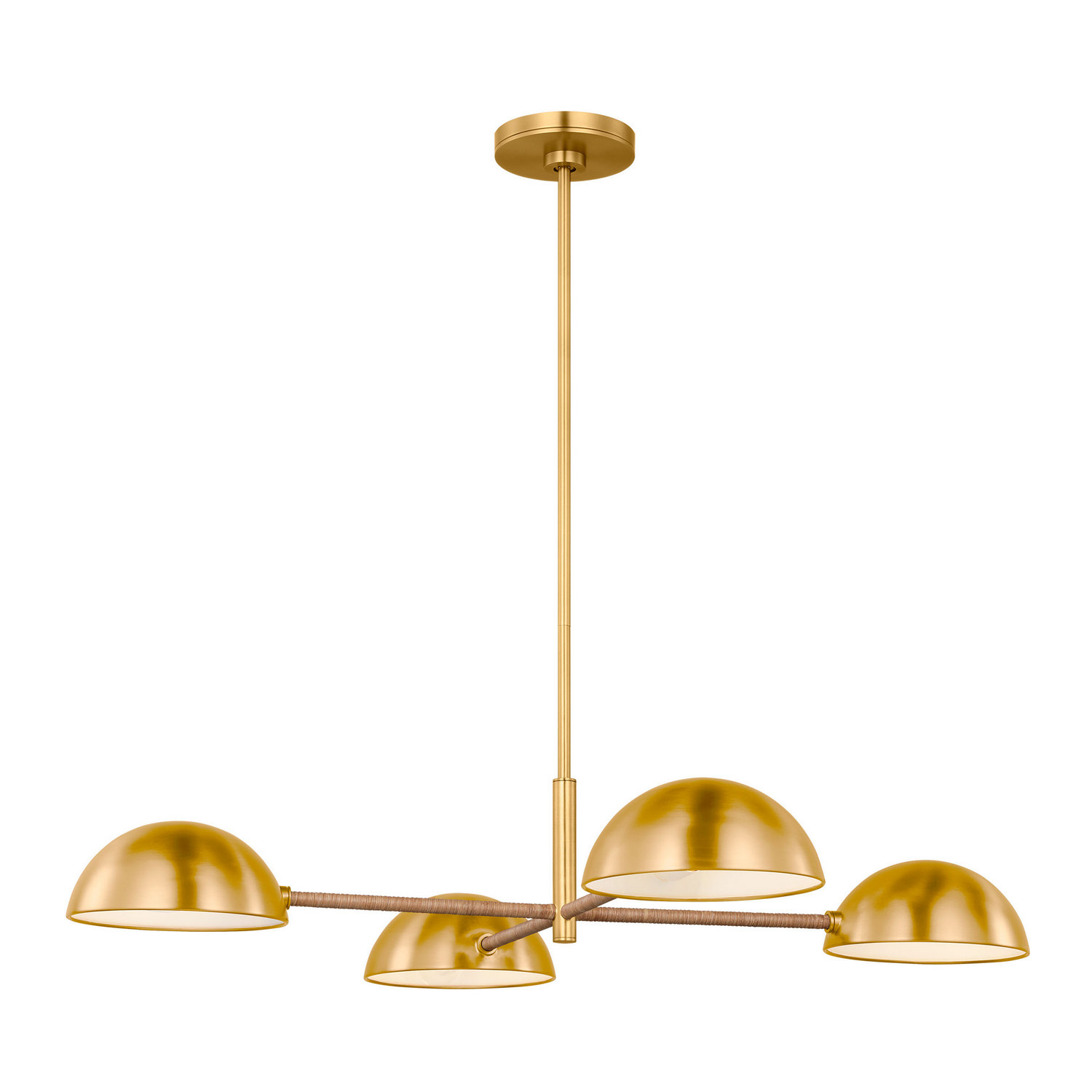 Burnished Brass Chandelier from the Balleroy Collection