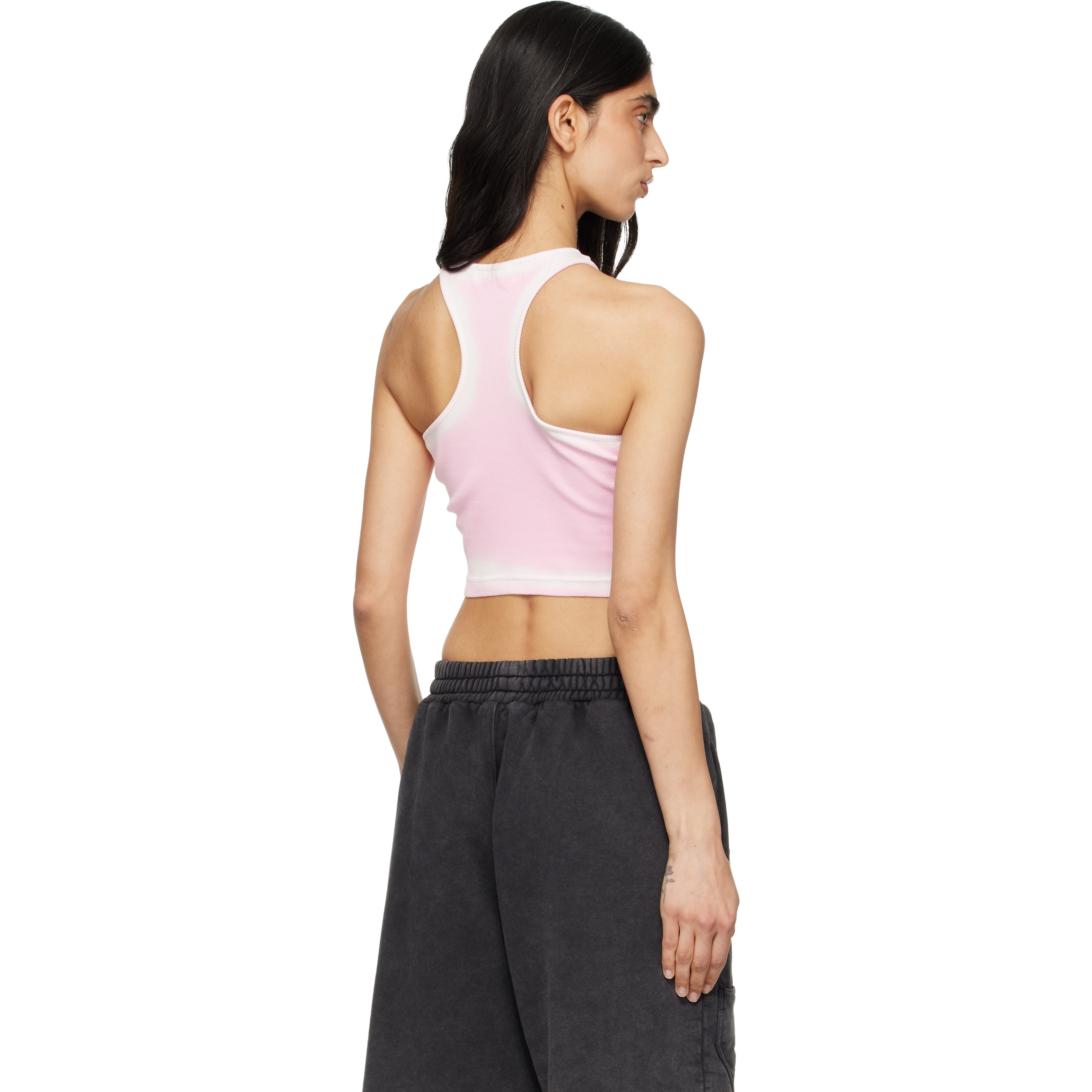 Pink Spray Off Stamp Tank Top