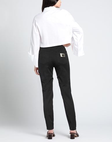 Woman Pants Black Size 6 Cotton, Elastane