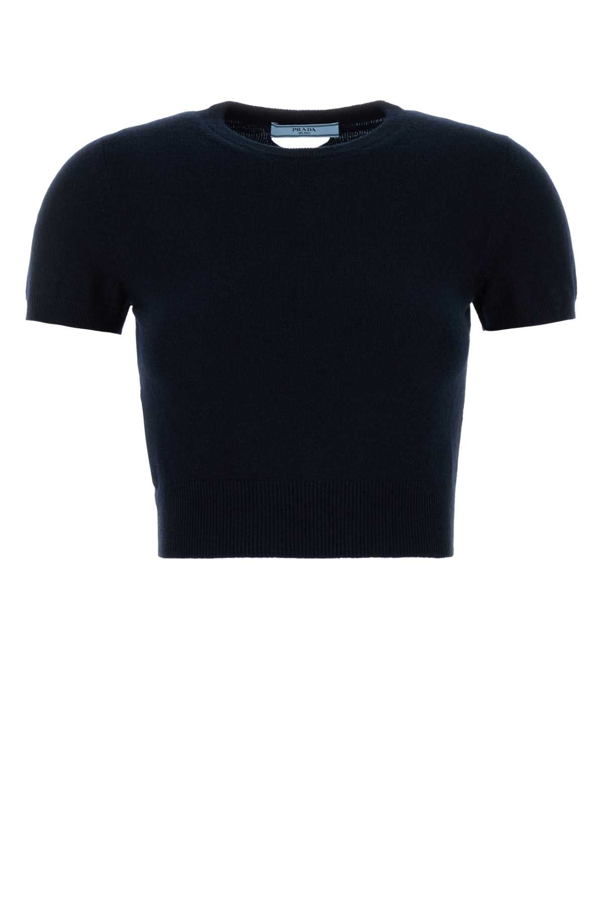 Cashmere Crewneck Sweater — Navy