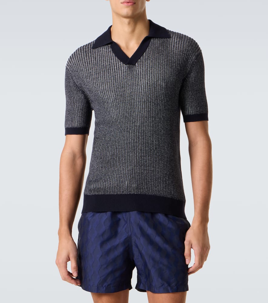 Rino cotton and cashmere polo shirt