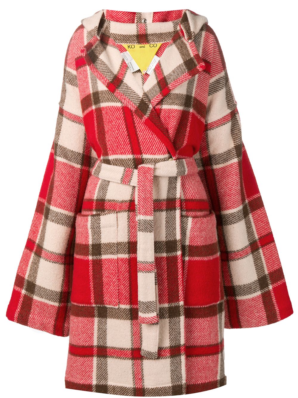 KO and CO checkered coat
