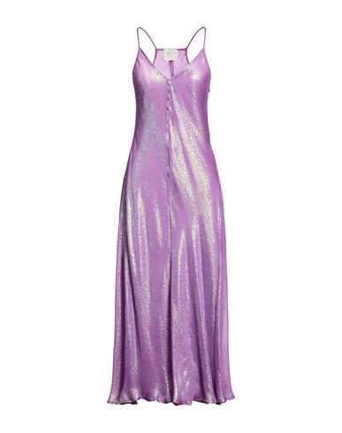 Forte_forte Woman Maxi dress Purple Size 1 Silk, Metallic fiber