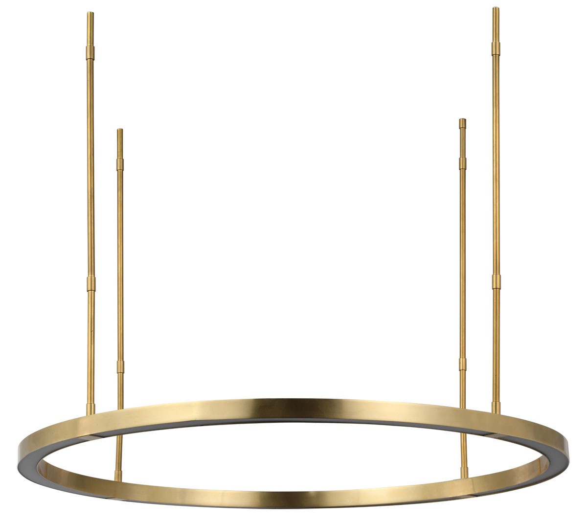 Hand Rubbed Antique Brass LED Chandelier from the Stagger Collection