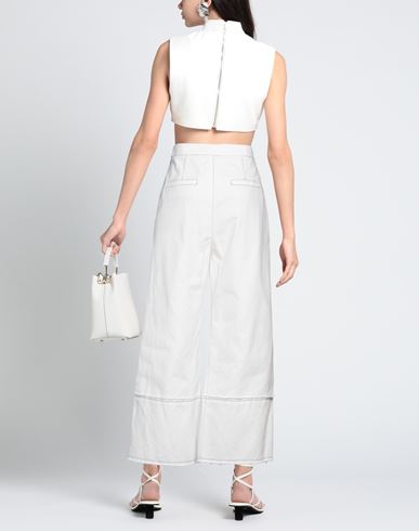 Jejia Woman Pants White Size 2 Cotton