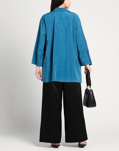 Woman Shirt Deep teal Size 12 Polyester, Cotton