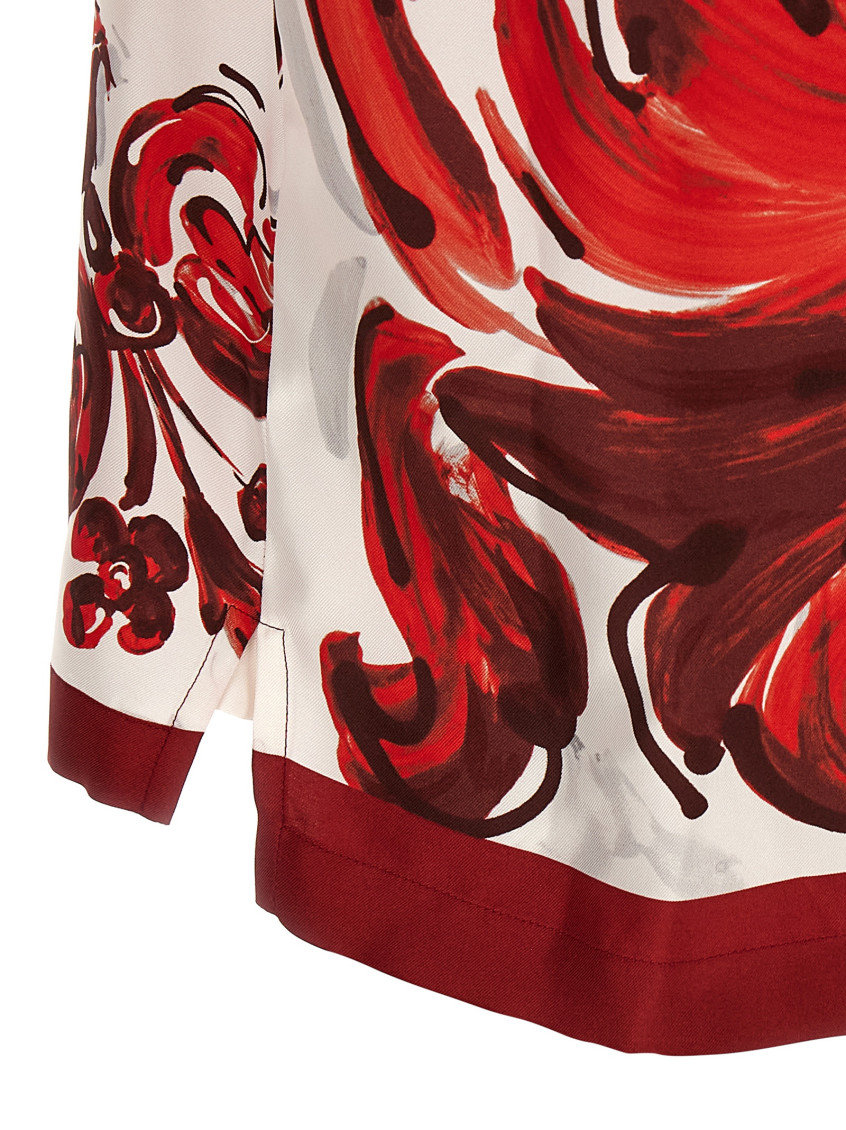 Red Majolica Print Shirt