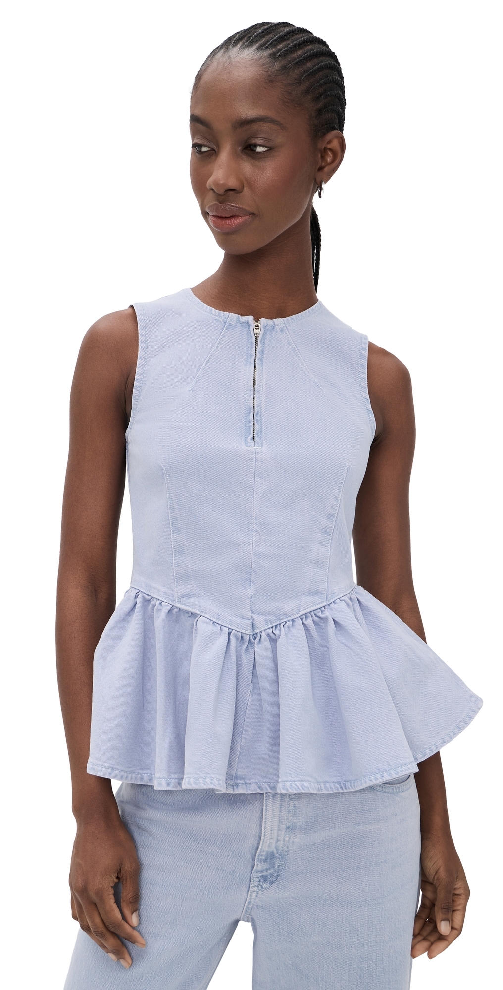 Merja Top Light Denim Rinse