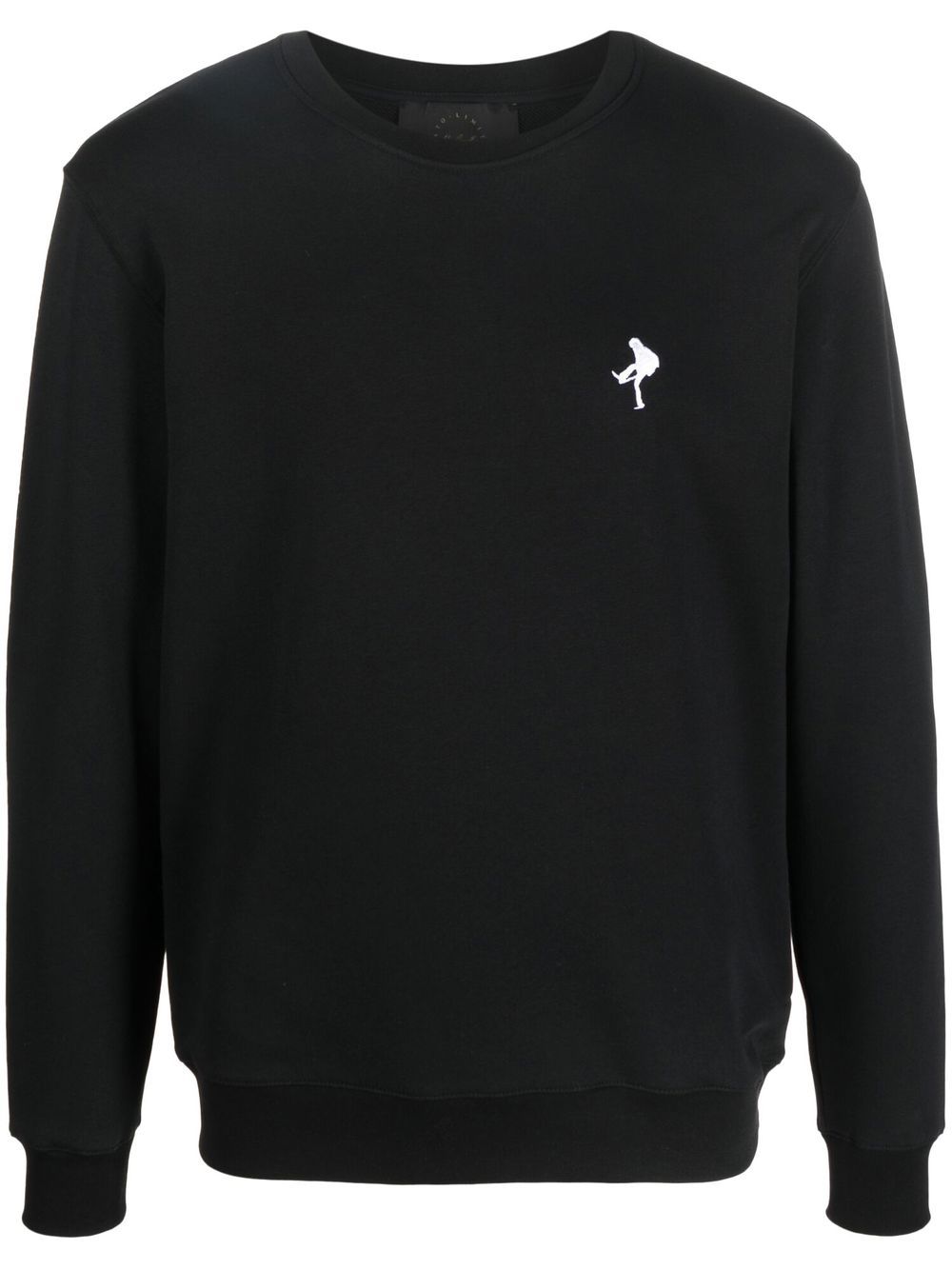 Photograph-print long-sleeved sweatshirt - Black