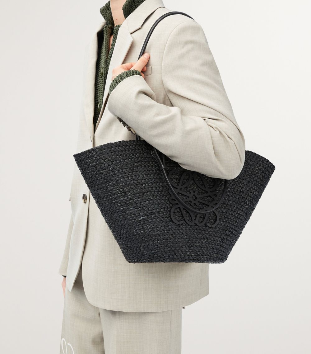 Medium Woven Anagram Basket Bag