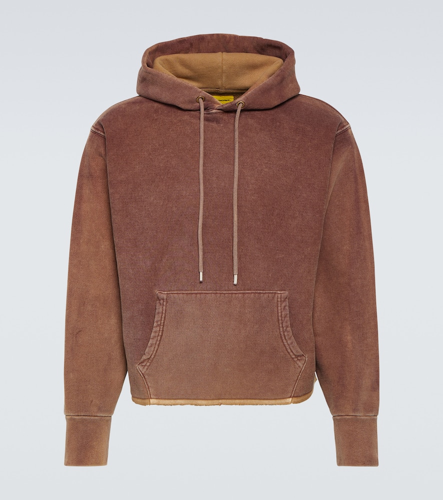 Raw Edge cotton fleece hoodie
