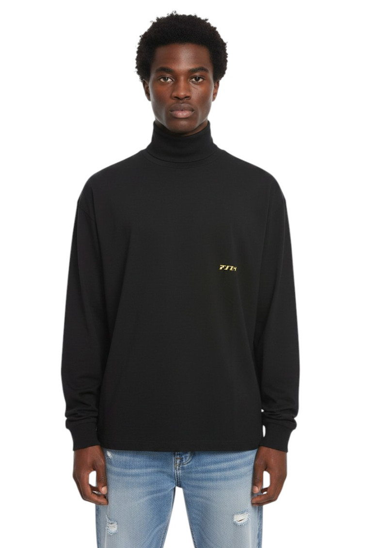 Black Turtle Neck T-Shirt