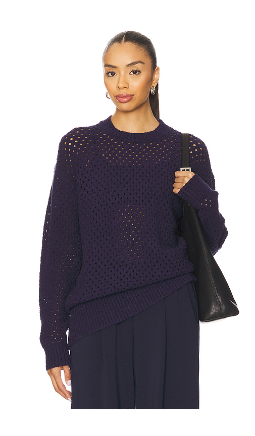 Varley Grady Boucle Knit Sweater in Navy. - XS also in L, M