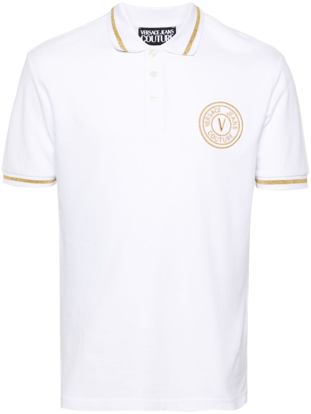 Logo-embroidered cotton polo shirt - Black