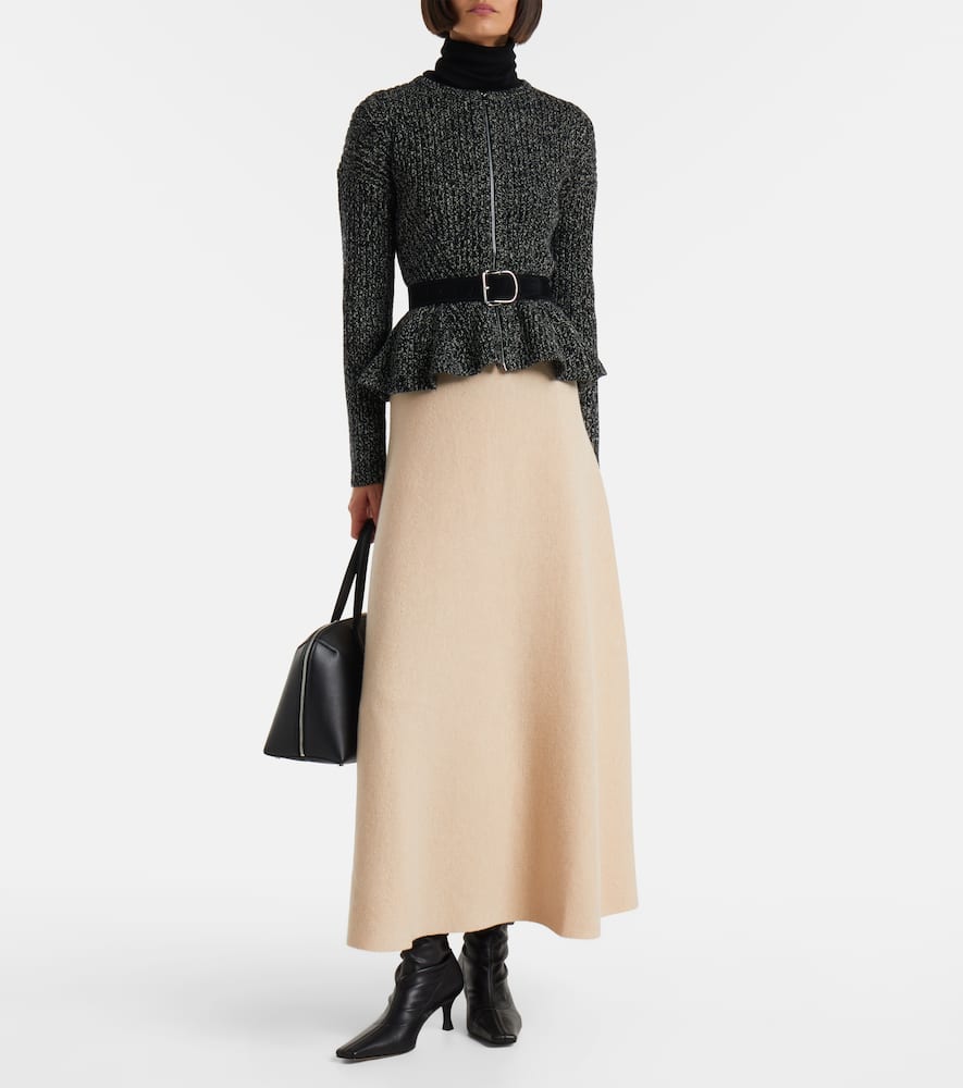 Giberna wool and cashmere maxi skirt