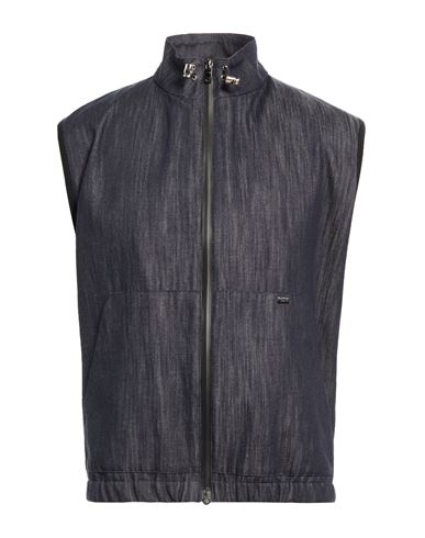 Man Denim outerwear Blue Size 38 Cotton