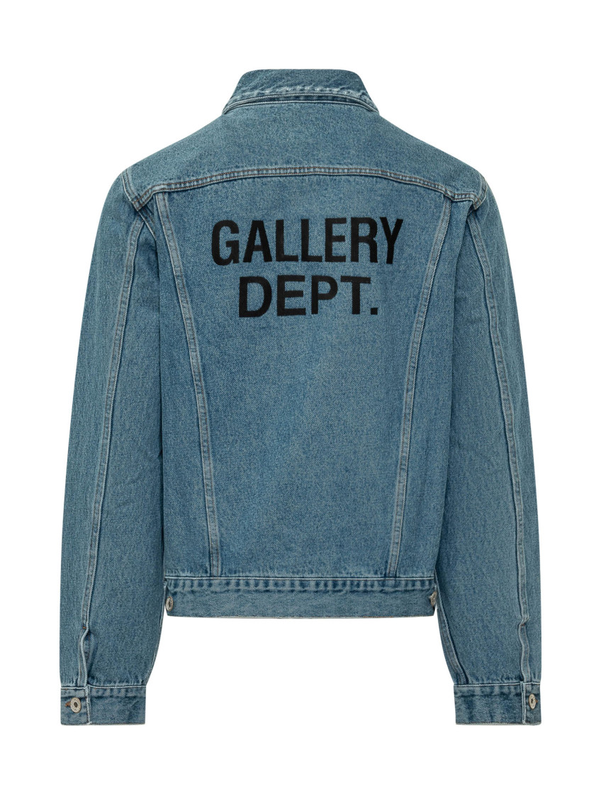 Denim Solid Shirt Collar Jacket