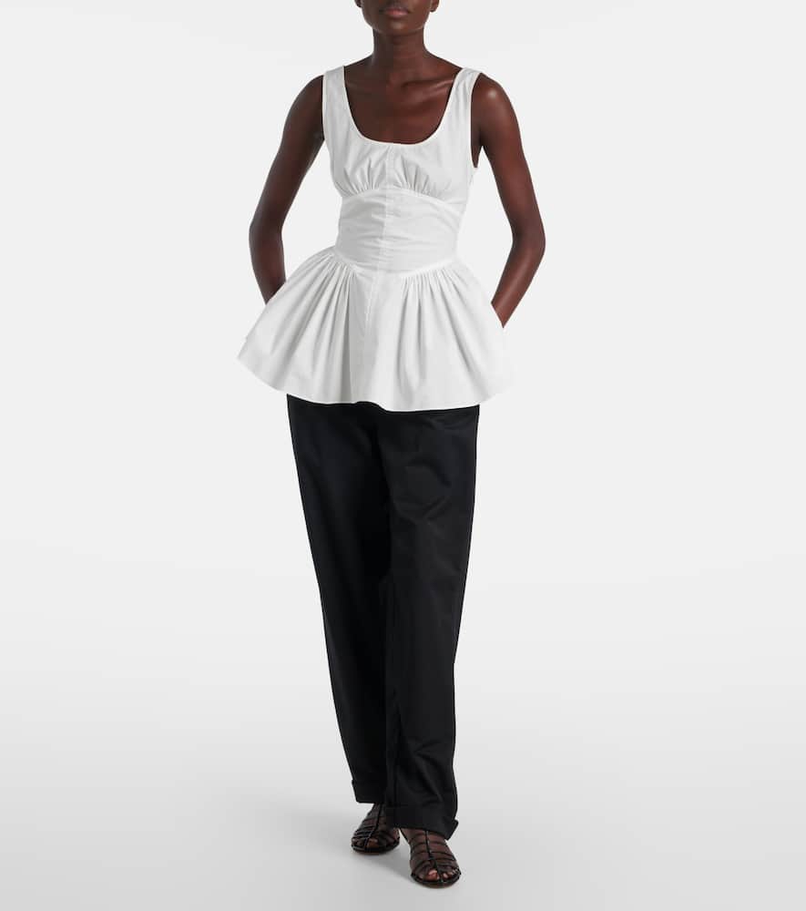 White Label Bader cotton-blend poplin top