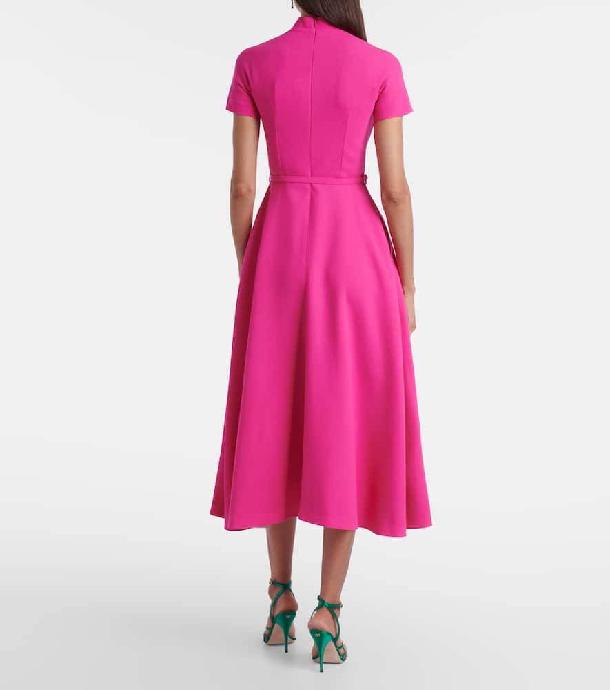 Camilla belted wool midi dress
