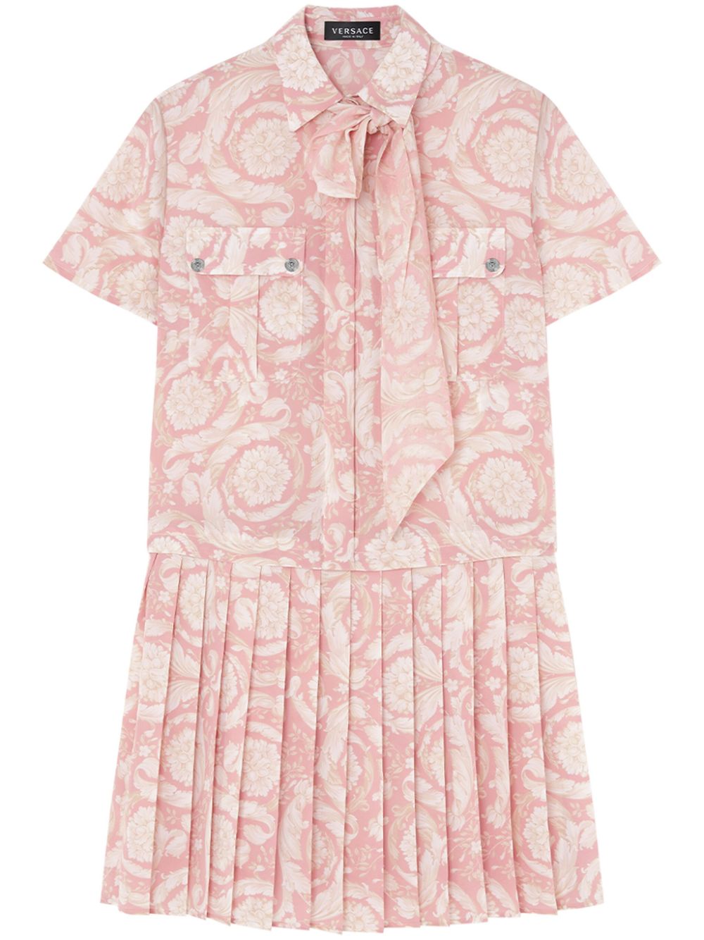 Barocco Athena pleated minidress - Pink